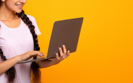 Laptop with Student